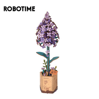  Robotime mô hình hoa tử đinh hương bằng gỗ tự làm ROKR Blooming Garden Lilac TW021 Quà tặng ý nghĩa 