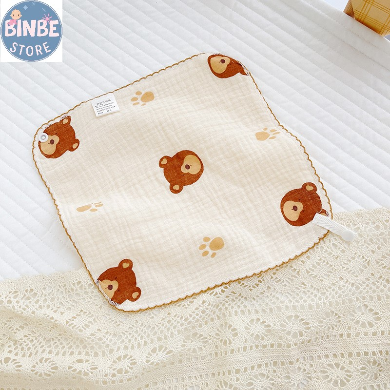 Khăn sữa yếm organic 4 lớp organic mềm mại thấm hút tốt cho bé Binbestore