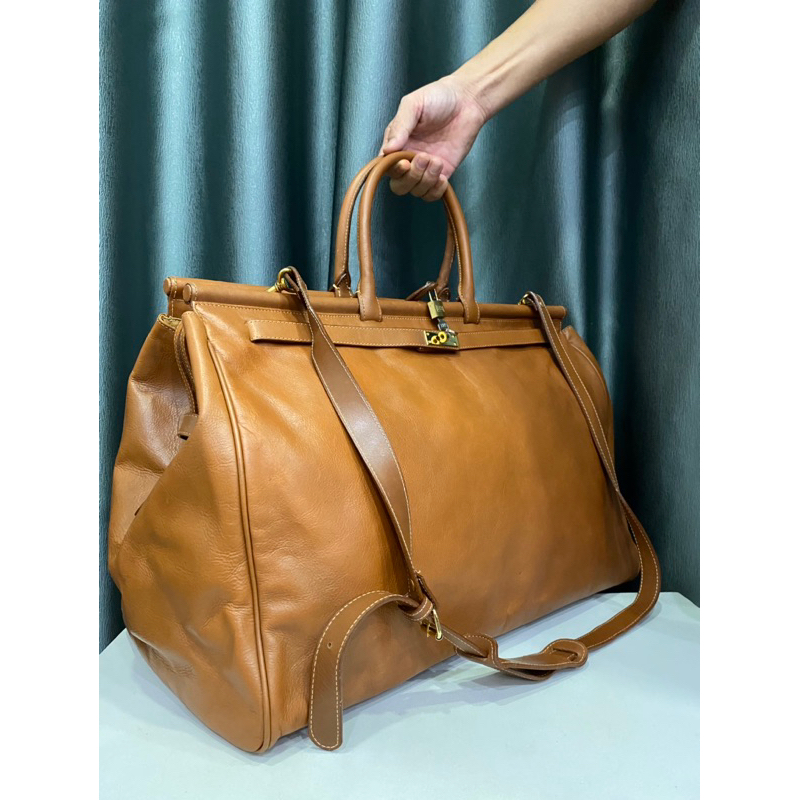 Túi du lịch LUNA BORSHA của Ý dáng bir.kin da bò mộc