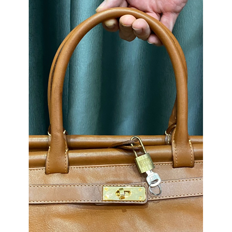 Túi du lịch LUNA BORSHA của Ý dáng bir.kin da bò mộc