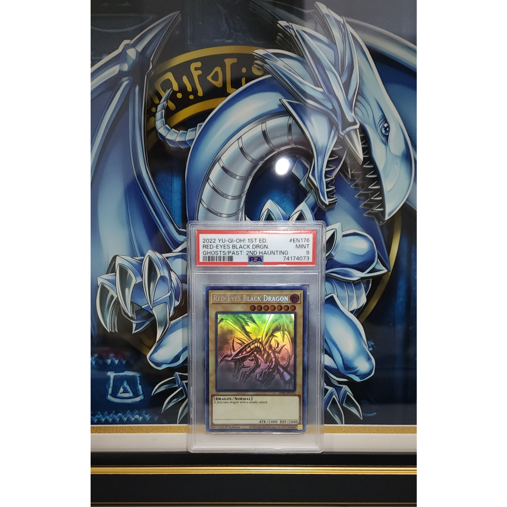 Thẻ Bài YuGiOh Red-Eyes Black Dragon GFP2-EN176 1st Ed PSA 9