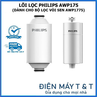 Lõi lọc AWP175 thay thế cho bộ lọc nước vòi sen  tắm Philips AWP1775 - Hàng chính hãng