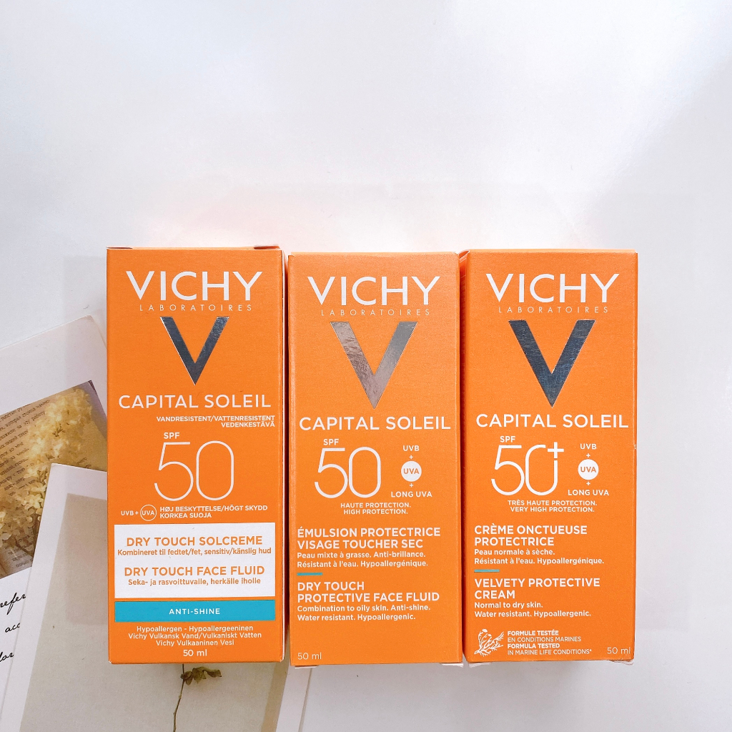 Kem chống nắng Vichy Capital Soleil SPF 50+++ kem chống nắng nâng tông nội địa Pháp