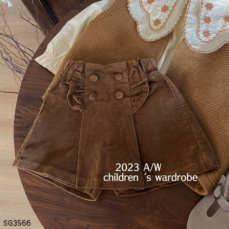 SET 3 MÓN: ÁO SƠ MI + ÁO GILE LEN MIX QUẦN NHƯNG TĂM BÉ GÁI