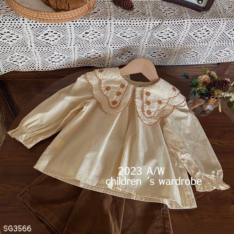 SET 3 MÓN: ÁO SƠ MI + ÁO GILE LEN MIX QUẦN NHƯNG TĂM BÉ GÁI