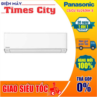 Điều hòa panasonic inverter 1 chiều 24.000btu cs/cu-xu24zkh-8