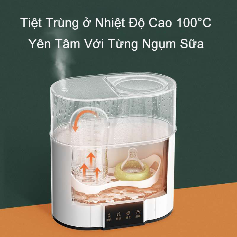 Máy hâm nóng sữa tiệt trùng bình sữa 2 trong 1 Máy ủ bảo quản sữa tự động kiểm soát chính xác nhiệt độ-