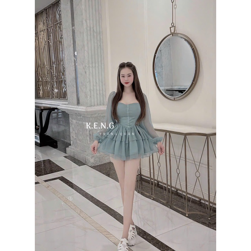 Váy Tơ Tay Dài Keng