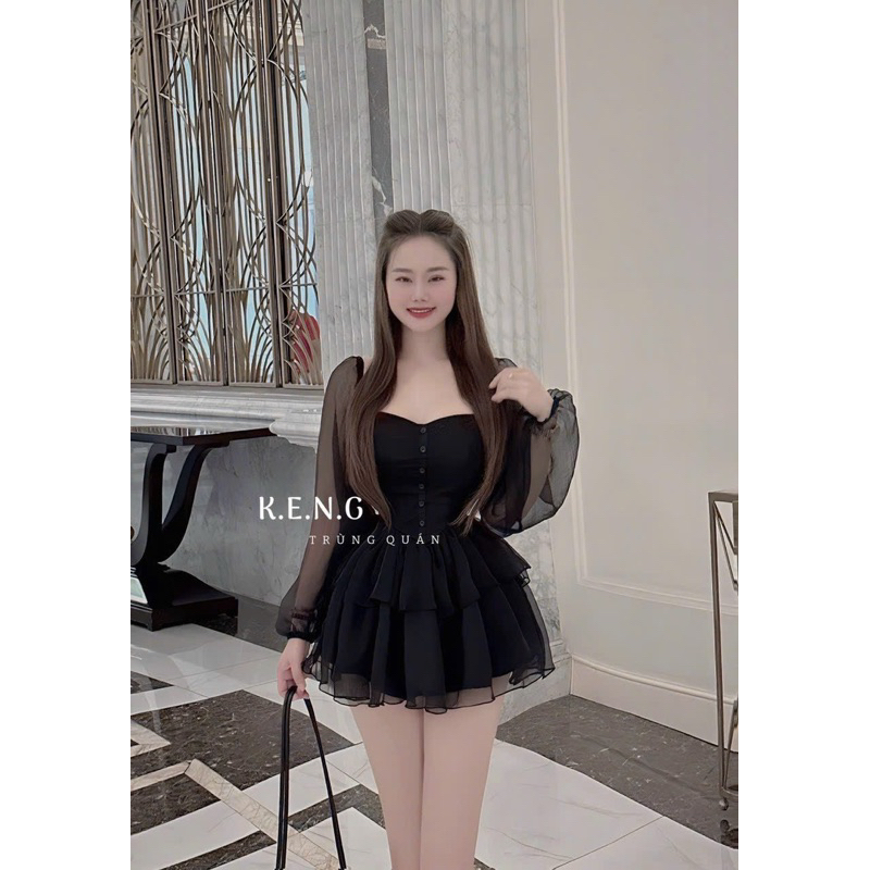 Váy Tơ Tay Dài Keng