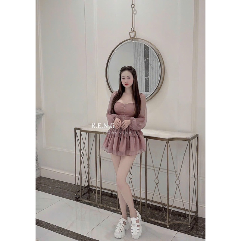 Váy Tơ Tay Dài Keng