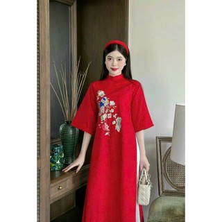 Áo dài nữ 💝FREESHIP💝 Áo dài dáng suông nilen cực xịn xò thanh lịch