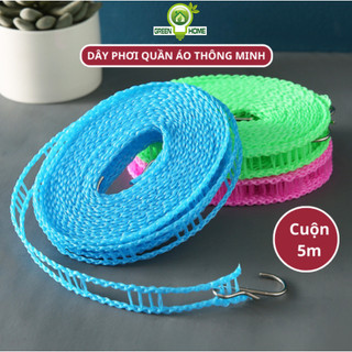 Dây phơi đồ, dây phơi quần áo có lỗ móc loại 5m tiện lợi