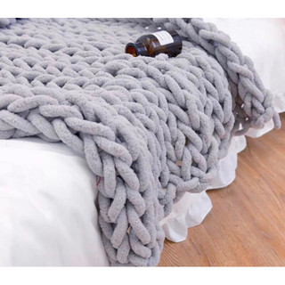 Làm thủ công Dày Chenille Chunky Chăn Len dệt kim Chăn Mềm Sofa Chăn Phòng ngủ Trang trí nội thất