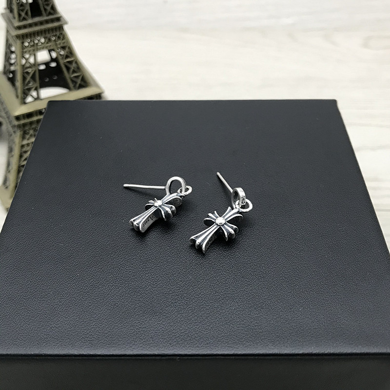 Bông tai thánh giá chromeheart Khuyên tai Chrome Hearts bạc 925 Bông tai nam nữ dạng thả Trang sức ChromeHeart.Global