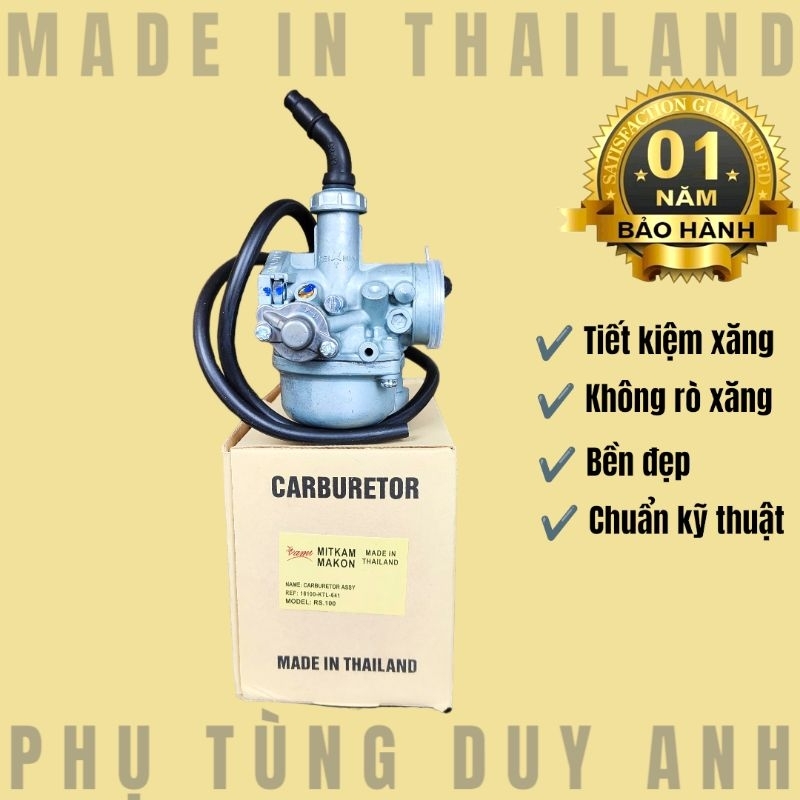 Bộ chế hoà khí Mitkam Makon cho xe Wave Rs 100 - Dream -Alpha