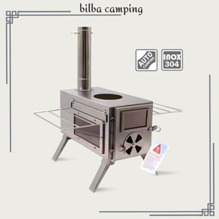 Bếp lò củi inox 304 dùng để sưởi ấm cho lều khi đi cắm trại dã ngoại ngoài trời đa năng - Billba Camping