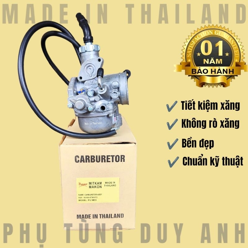 Bộ chế hoà khí Mitkam Makon cho xe Wave Rs 100 - Dream -Alpha