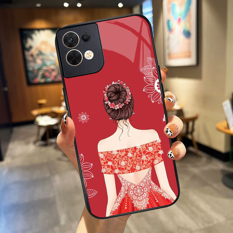 Ốp Lưng OPPO RENO 8 4G, RENO 8 5G, RENO 8Z 5G, RENO 8 PRO 5G mặt kính cường lực cao cấp, ốp đôi