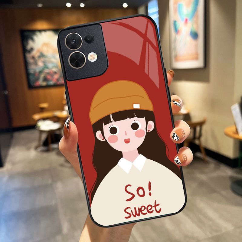 Ốp Lưng OPPO RENO 8 4G, RENO 8 5G, RENO 8Z 5G, RENO 8 PRO 5G mặt kính cường lực cao cấp, ốp đôi