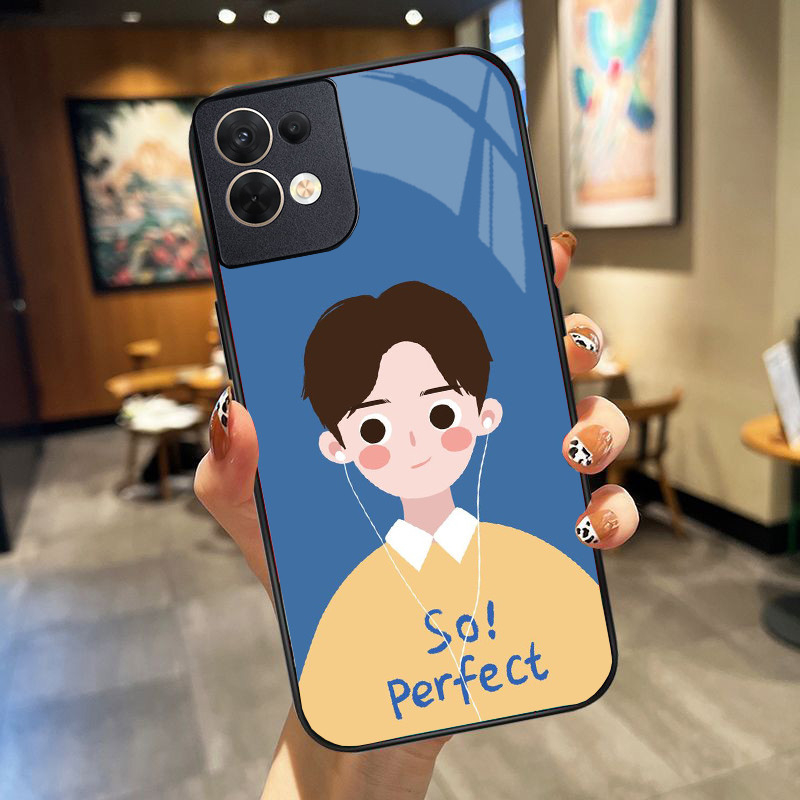 Ốp Lưng OPPO RENO 8 4G, RENO 8 5G, RENO 8Z 5G, RENO 8 PRO 5G mặt kính cường lực cao cấp, ốp đôi