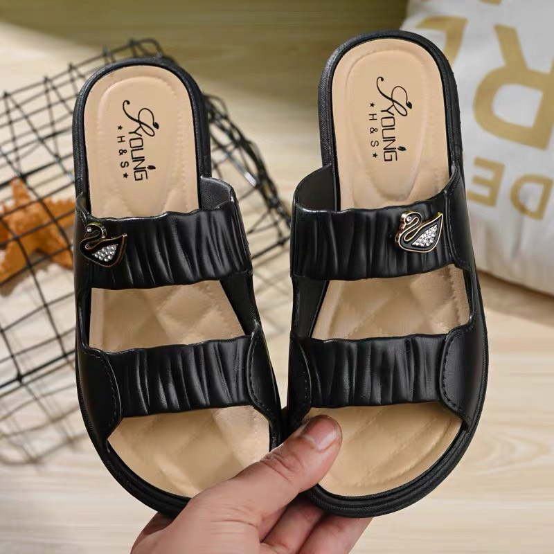 Dép nữ 2 quai ngang nhăn nhún nhựa EVA siêu nhẹ êm chân chống trơn siêu bền chọn tăng 1 size iDÉP DL381