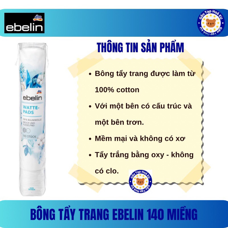 Bông Tẩy Trang Ebelin nhập khẩu Đức