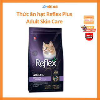 Hạt Cho Mèo Trưởng Thành Reflex Plus Adult Skin Care - Chăm sóc da lông cho mèo lớn - Vị cá hồi 1.5kg