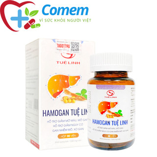 Hamogan Tuệ Linh  - Giúp hạ mỡ gan, giảm mỡ máu, hỗ trợ bệnh xơ gan - Hộp 30 Viên