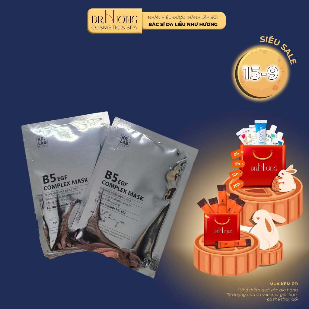 Mặt nạ cấp ẩm làm dịu da B5 EGF COMPLEX MASK KR.LAB 1 MIẾNG