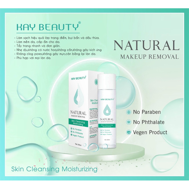 NƯỚC TẨY TRANG THUẦN CHAY KAY BEAUTY