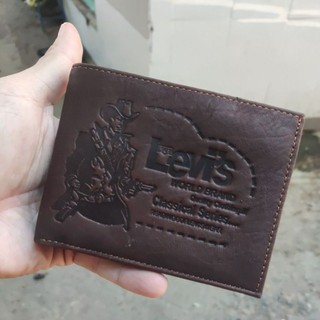 Ví da nam xuất khẩu levi's da thật 100%