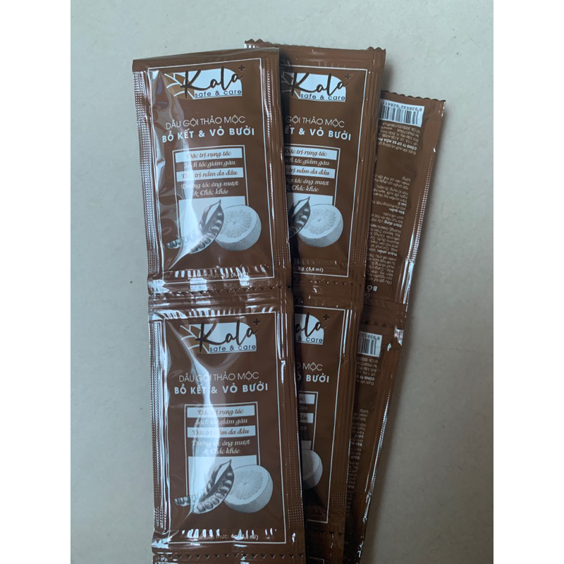 ✅ Combo 12 gói 6ml dầu gội thảo mộc Bồ kết và vỏ bưởi Kala