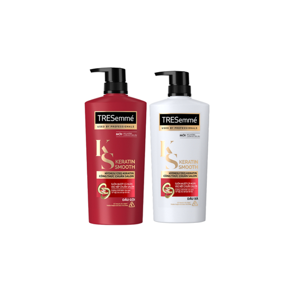 [Angela Phương Trinh x Tresemme] Combo Dầu Gội Dầu Xả TRESEMME Keratin Smooth 640g, 620g