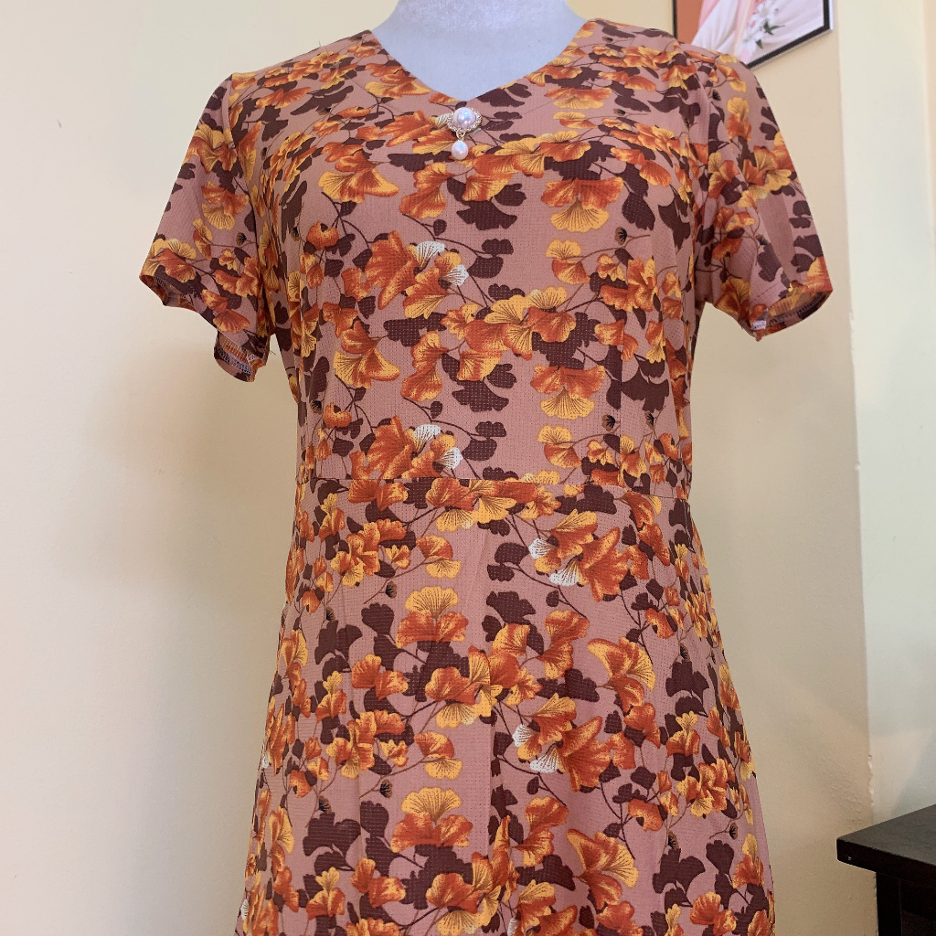 Đầm trung niên mùa hè vải thun co giãn 4 chiều, đầm thời trang cho mẹ, đầm mặc nhà