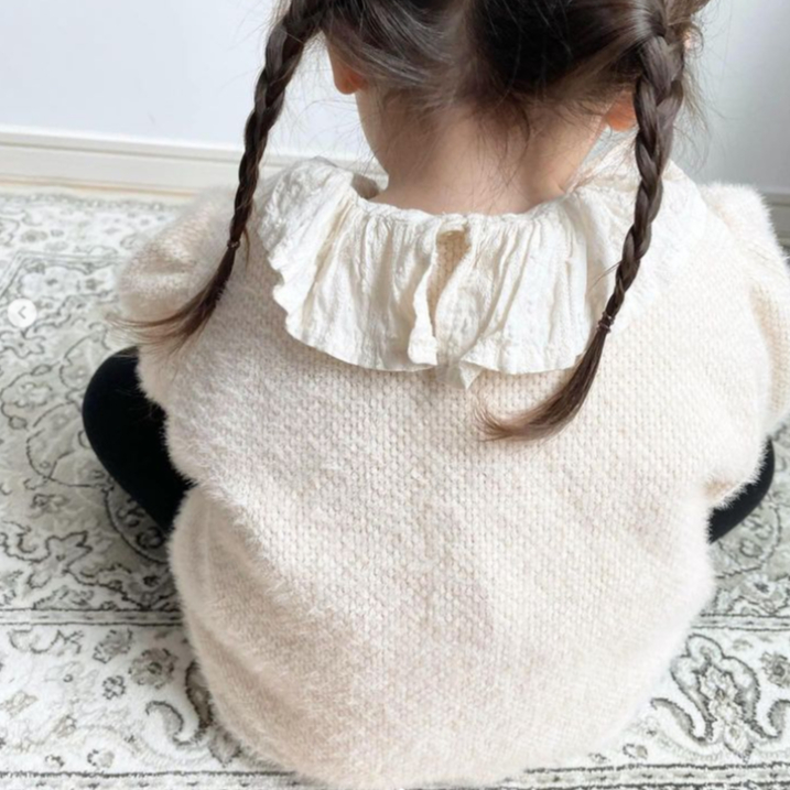 Áo cardigan lông tay bồng cao cấp Aosta ấm áp made in Korea cho bé gái 10-25kg thời trang trẻ em BABYKOREA