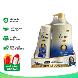 Dầu gội dove 640g tặng dầu xả dove 140g