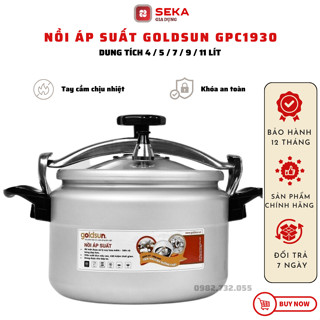 Nồi áp suất nhôm Goldsun GPC1930, nồi hầm đa năng có đáy nhiều dung tích - bảo hành 12 tháng