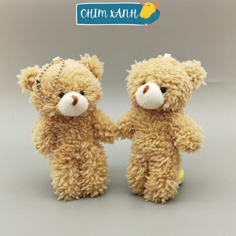 Móc khóa thú bông móc khóa gấu nghĩnh dễ thương mềm mại dùng treo balo túi xách treo móc khóa PKCX12
