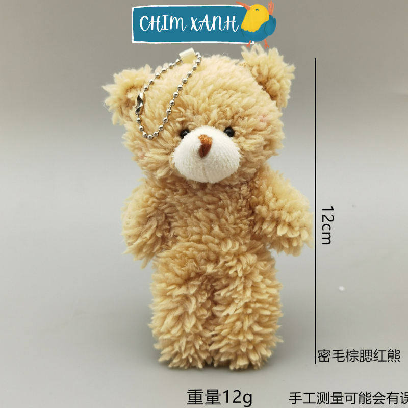 Móc khóa thú bông móc khóa gấu nghĩnh dễ thương mềm mại dùng treo balo túi xách treo móc khóa PKCX12