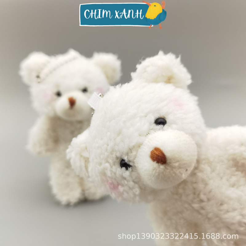 Móc khóa thú bông móc khóa gấu nghĩnh dễ thương mềm mại dùng treo balo túi xách treo móc khóa PKCX12