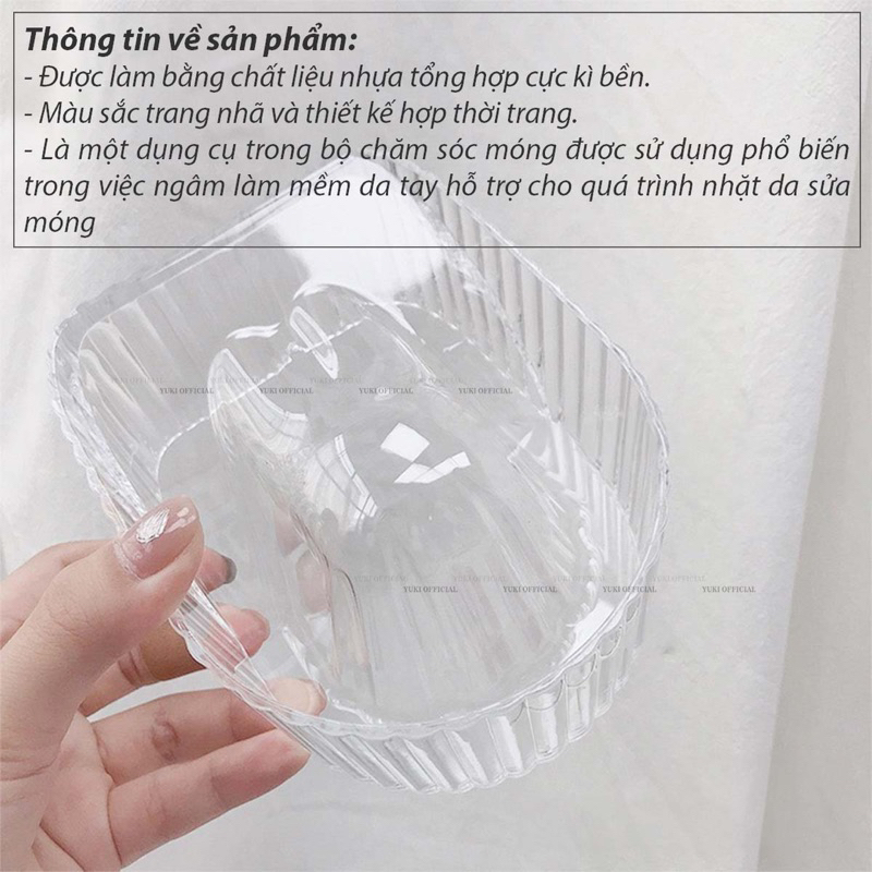 Bát ngâm trong cao cấp - bát ngâm tay pha lê - bát ngâm tay làm móng pha lê - bát ngâm tay cao cấp - phụ kiện đồ nail