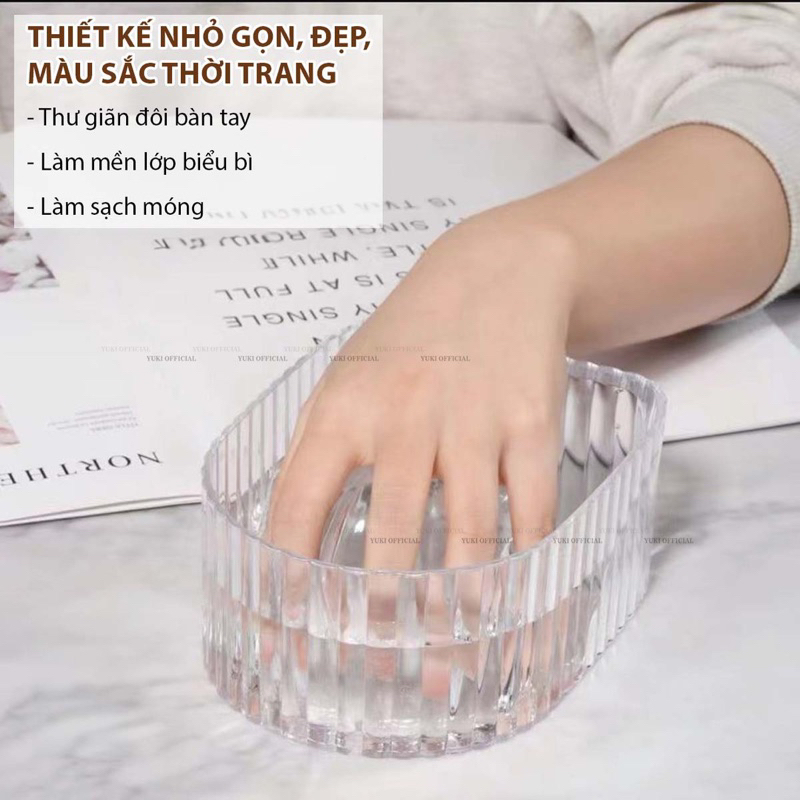 Bát ngâm trong cao cấp - bát ngâm tay pha lê - bát ngâm tay làm móng pha lê - bát ngâm tay cao cấp - phụ kiện đồ nail