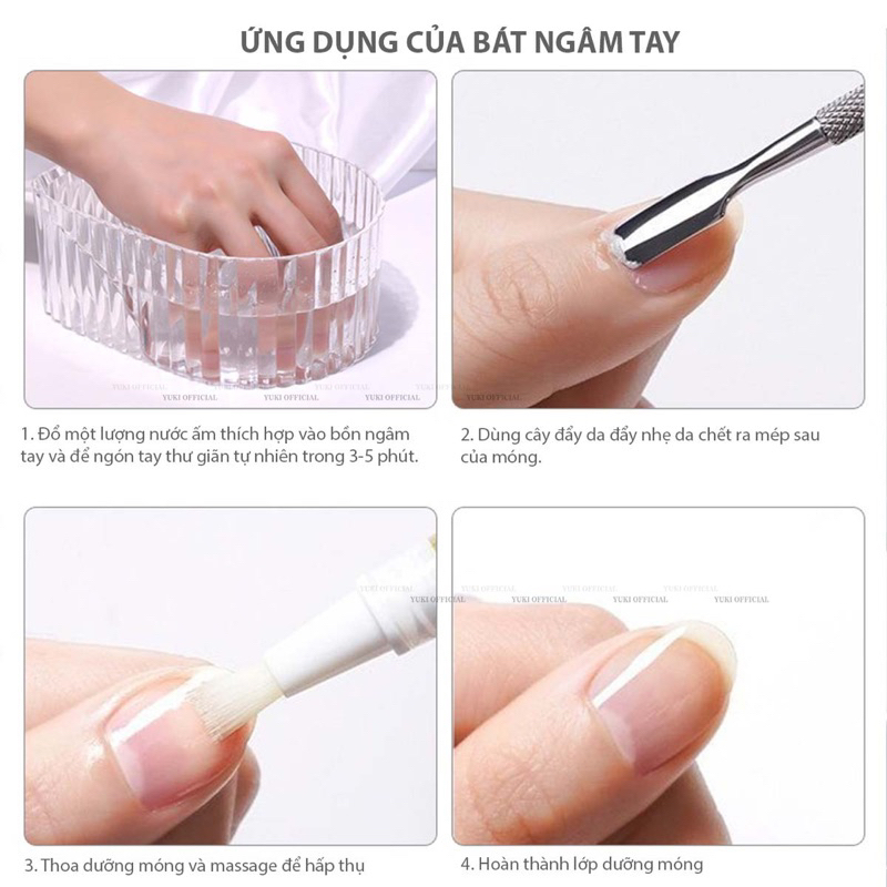 Bát ngâm trong cao cấp - bát ngâm tay pha lê - bát ngâm tay làm móng pha lê - bát ngâm tay cao cấp - phụ kiện đồ nail