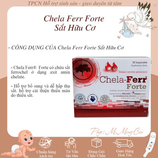 Chela ferr forte bổ sung sắt cho bà bầu hộp 30 viên memongcon123