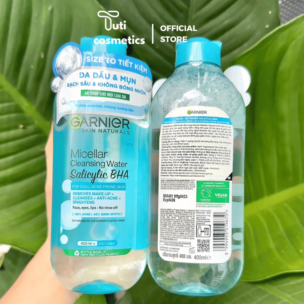 Nước Tẩy Trang Garnier Sạch Sâu Dịu Nhẹ Cho Mọi Loại Da 400ml - TuTi Cosmetics