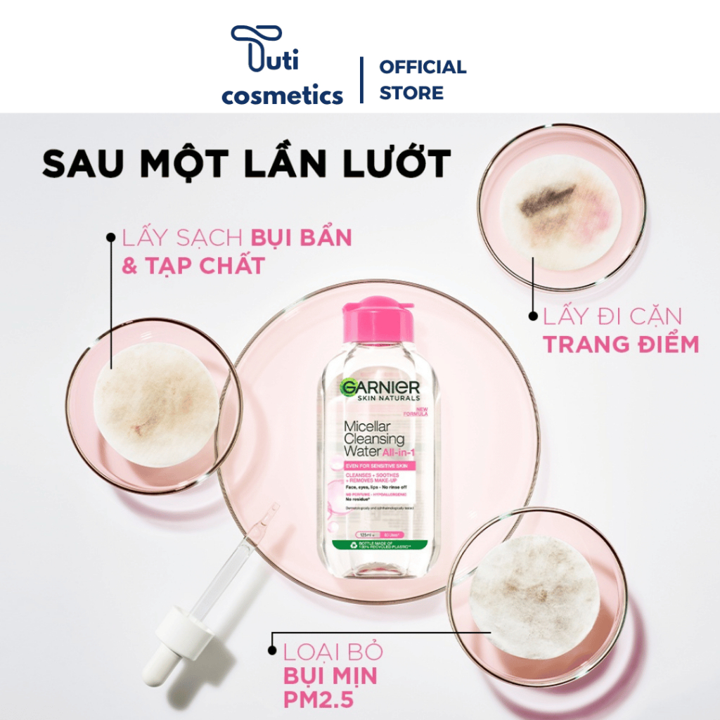 Nước Tẩy Trang Garnier Sạch Sâu Dịu Nhẹ Cho Mọi Loại Da 400ml - TuTi Cosmetics