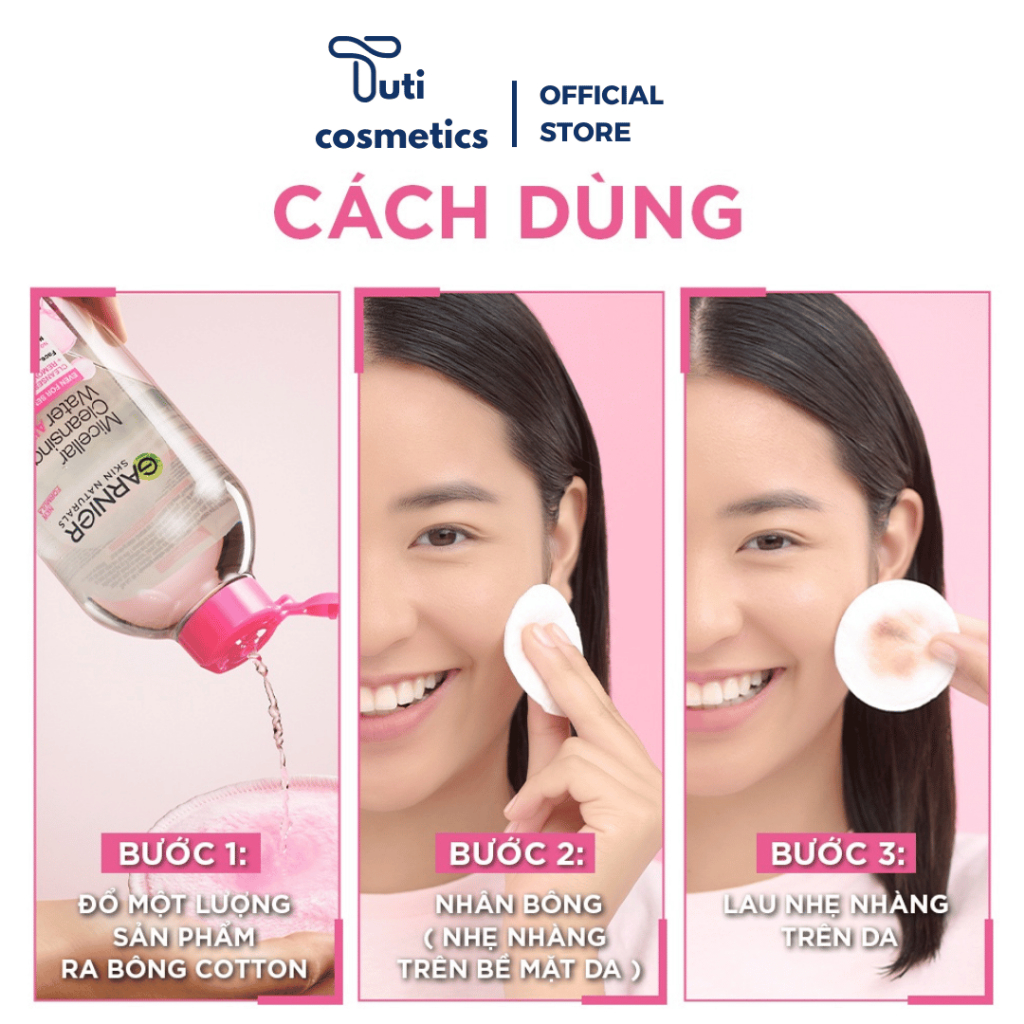 Nước Tẩy Trang Garnier Sạch Sâu Dịu Nhẹ Cho Mọi Loại Da 400ml - TuTi Cosmetics