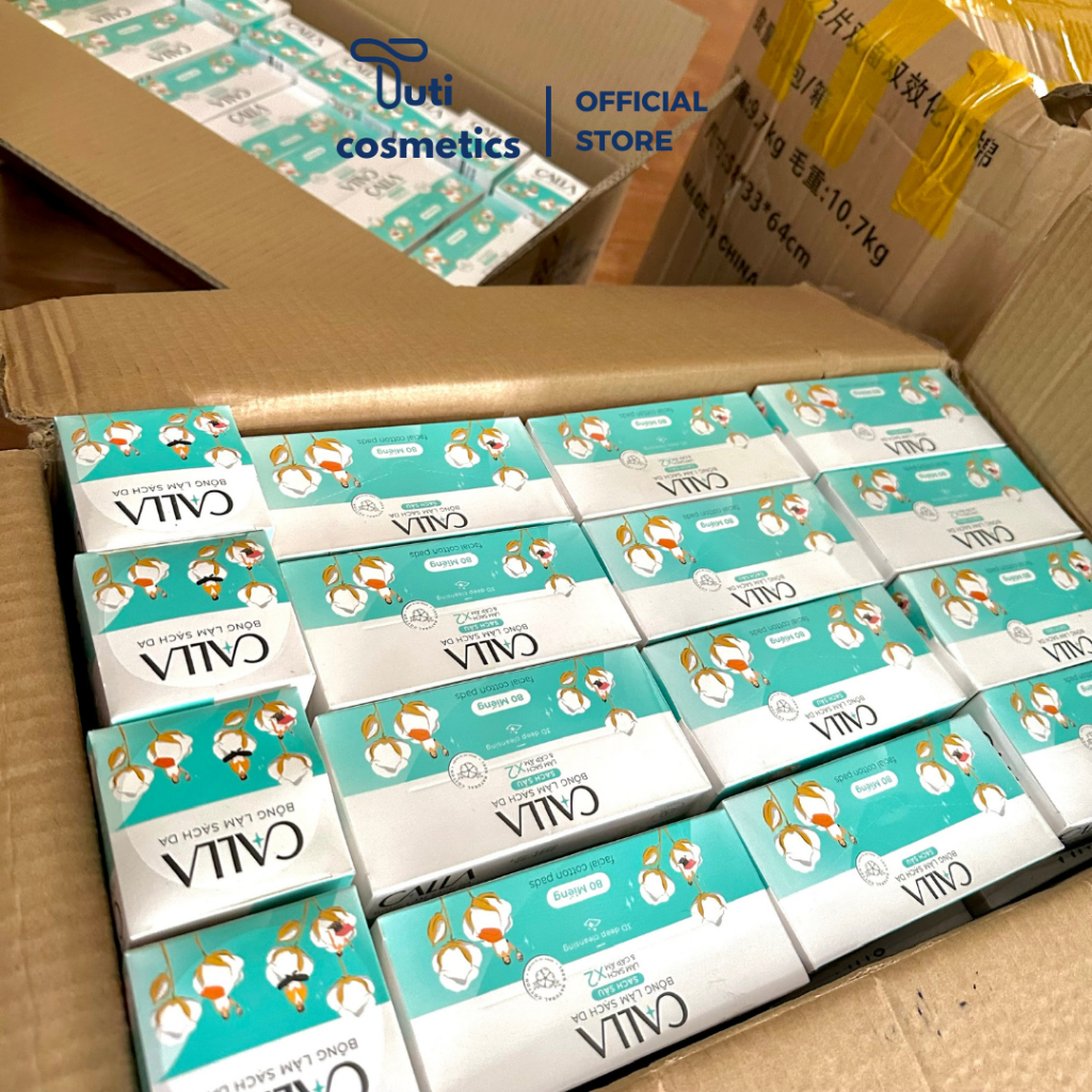 Bông Tẩy Trang Làm Sạch Da Calla Hộp 80 miếng - TuTi Cosmetics