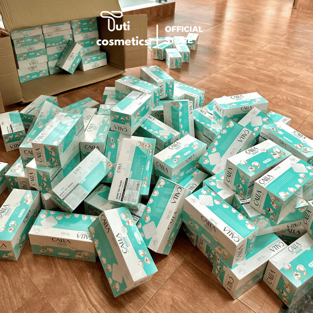 Bông Tẩy Trang Làm Sạch Da Calla Hộp 80 miếng - TuTi Cosmetics