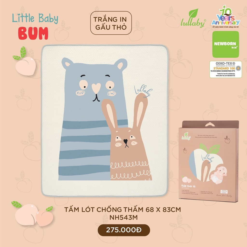 Tấm lót chống thấm cho bé 68*83cm Lullaby